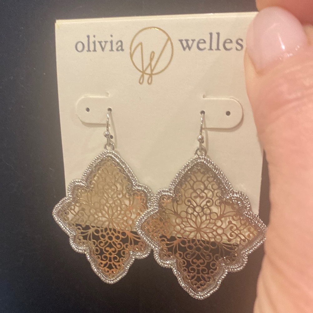 Olivia Welles Silver and Gold Filigree Earrings